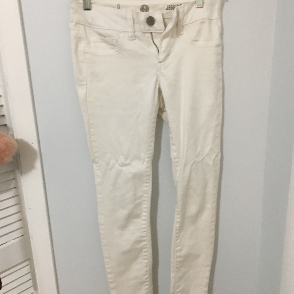 White jeggings size 0